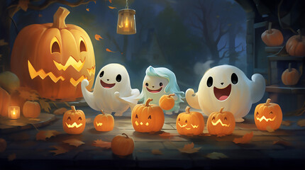 ハロウィンのおばけパーティー © さち子 髙橋