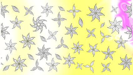 pattern on interesting elements on pleasant colors