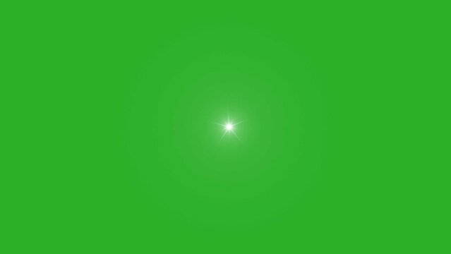 footage of shining white light, with green screen background.