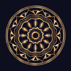 Mandala pattern design with background temple vector illustration icon vector