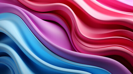 Abstract colorful wave design decorative background. Dynamic shapes composition. 3d Rendering