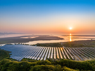 Solar panels and wind power generation equipment