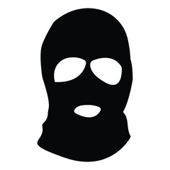 criminal mask black icon vector illustration Balaclava