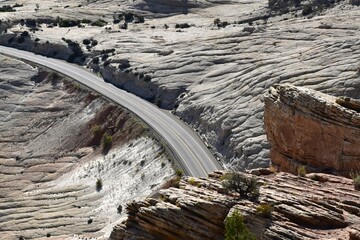 Road through Grand Staircase Escalante National Monument in Utah
