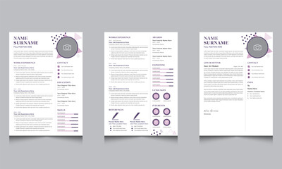 Creative Modern CV  Resume and Cover Letter Layout with Tan Accents