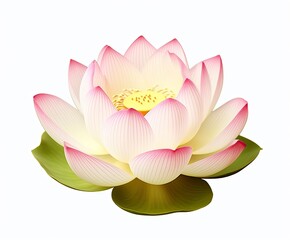 Lotus flower on white background.