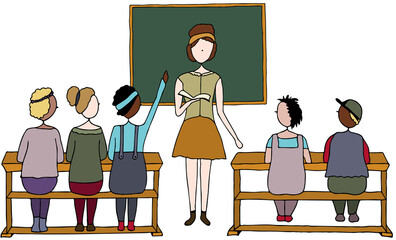 Teacher reading to the class