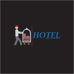 Vector fully editable hotel creative and brand logo design.