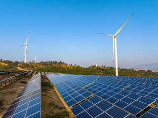 Solar panels and wind power generation equipment