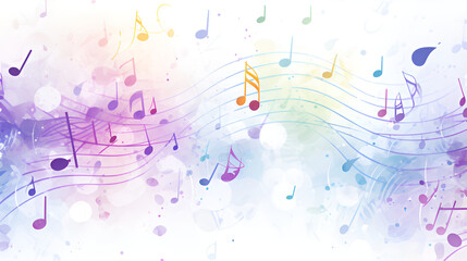Colorful Music Note Background Images | generative ai