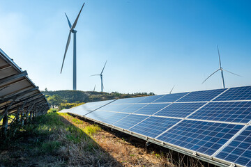 Solar panels and wind power generation equipment