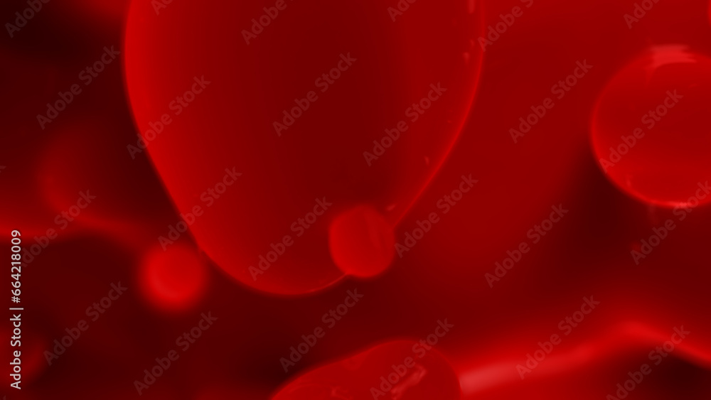 Poster lava lamp red smooth soft elements bokeh background - abstract 3d illustration