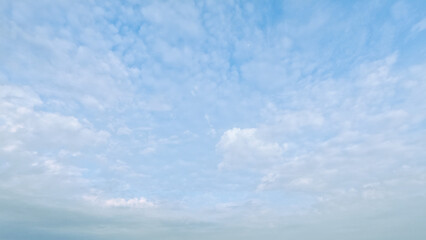 pretty large white clouds in the blue sky backdrop - photo of nature