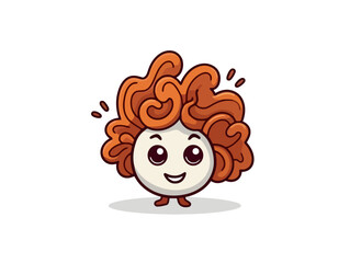 Doodle Rudraksha, cartoon sticker, sketch, vector, Illustration, minimalistic