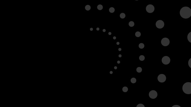 transition from black to white balls flicker. 2d motion