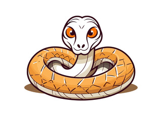Doodle Snake (representing Lord Shiva), cartoon sticker, sketch, vector, Illustration, minimalistic
