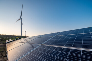 Solar panels and wind power generation equipment