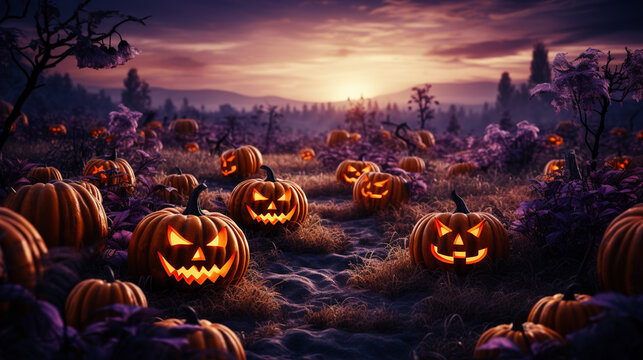 spooky Halloween drak night background