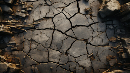 Rough cracked mountain surface background