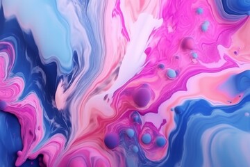 Fototapeta na wymiar Abstract background with swirling blue and pink liquid. Generative AI
