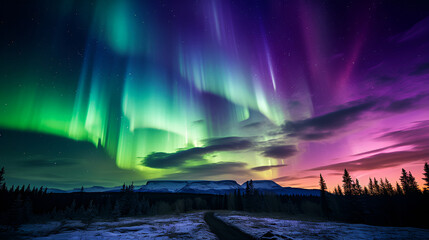 Scenery of Aurora Borealis | generative ai