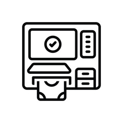 Black line icon for withdrawal 