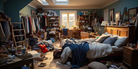 mess around a bedroom, generative AI