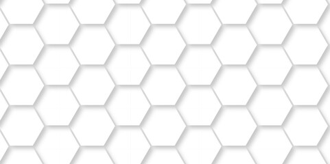 Naklejka premium Abstract background with hexagon and white Hexagonal Background. Luxury White Pattern. Vector Illustration. 3D Futuristic abstract honeycomb mosaic white background. geometric mesh cell texture.