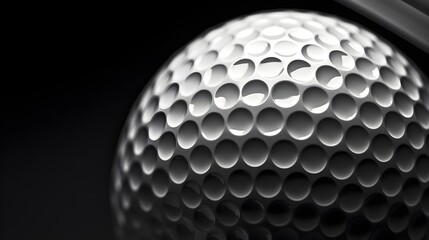 A golf ball for speed, accuracy, and control, highlighting its intricate details against a sleek modern background.