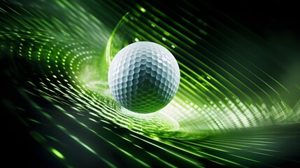 Fototapeta na wymiar A golf ball for speed, accuracy, and control, highlighting its intricate details against a sleek modern background.