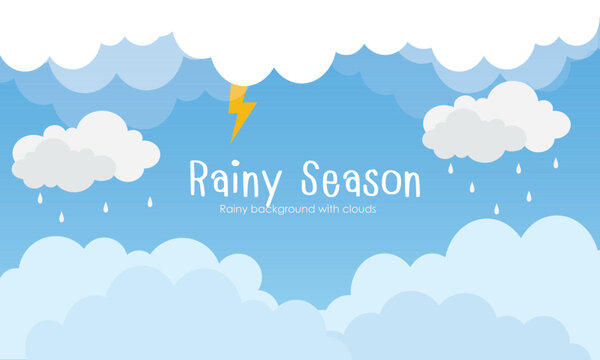rain sales background with cloud design