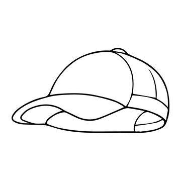 hat line vector illustration