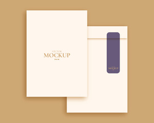 Business document and envelope mockup vector file
