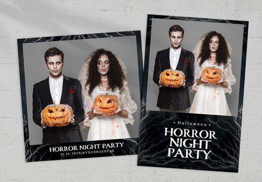 Horror Night Party Photo Card Layout
