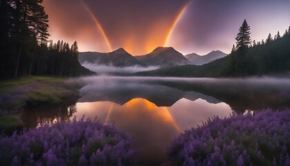Magical Landscapes: Wallpapers depicting beautiful natural views, such as mountains, lakes,...