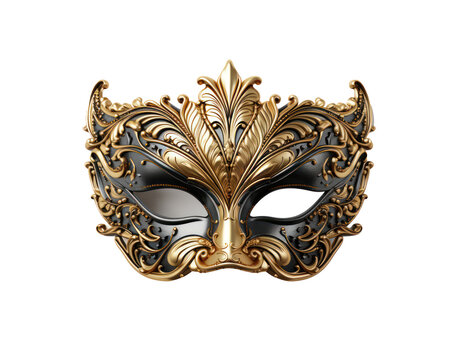 Carnival mask isolated on white transparent background, PNG