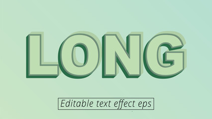 Long Editable 3D Text Effect Eps