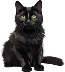 Black cat clip art