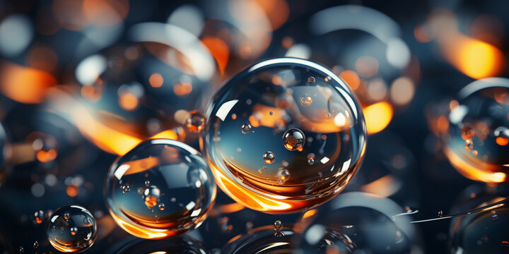 Abstract background texture of iridescent blue yellow and pik paints. Soap bubble