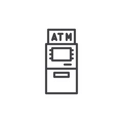 Atm machine line icon