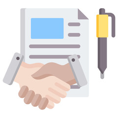 Contract Flat Icon