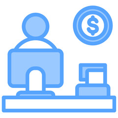 Freelancers Blue Icon