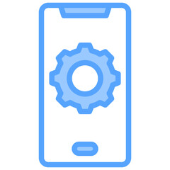 Mobile Device Blue Icon