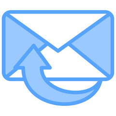 Email Response Blue Icon