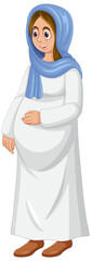 Virgin Mary Cartoon Character in Nativity Story