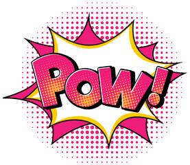POW Restro Comic Speech Bubble Illustration