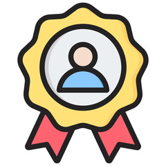Personal Branding Outline Color Icon