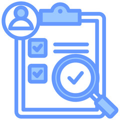 Performance Appraisal Blue Icon