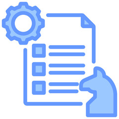 Obraz premium Srategic Planning Blue Icon