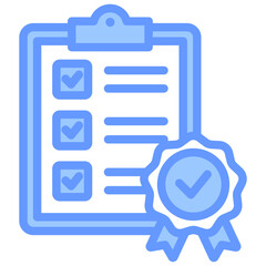 Quality Assurance Blue Icon